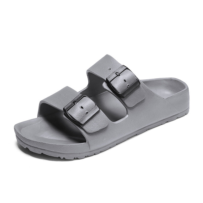 Sandales homme – Bout ouvert – Brides réglables à boucle – Semelle épaisse confort
