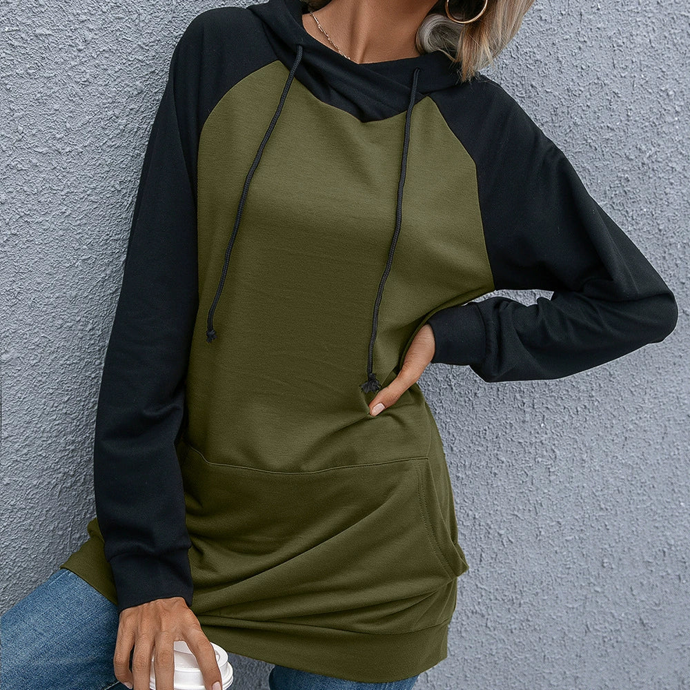 Sweat à capuche femme – Coupe décontractée – Manches longues – Maille douce respirante