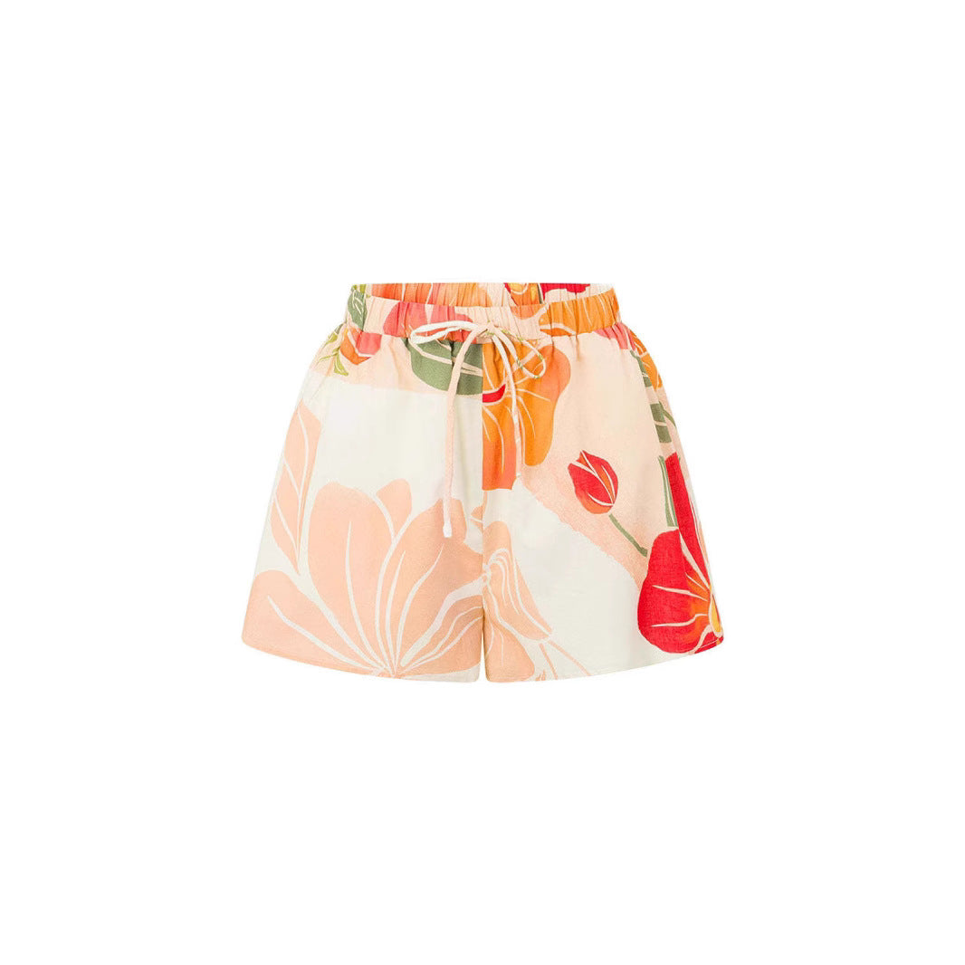 Haut sans manches femme – Coupe ample – Tissu respirant – Imprimé floral – Décontracté