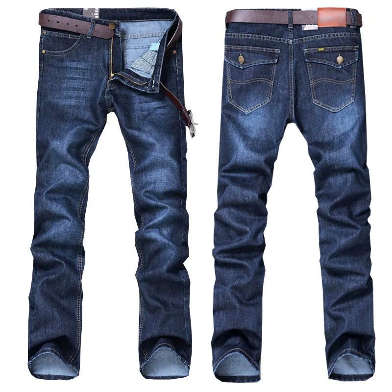Jean homme – Coupe slim jambe droite – Denim effet usé – Style décontracté 5 poches