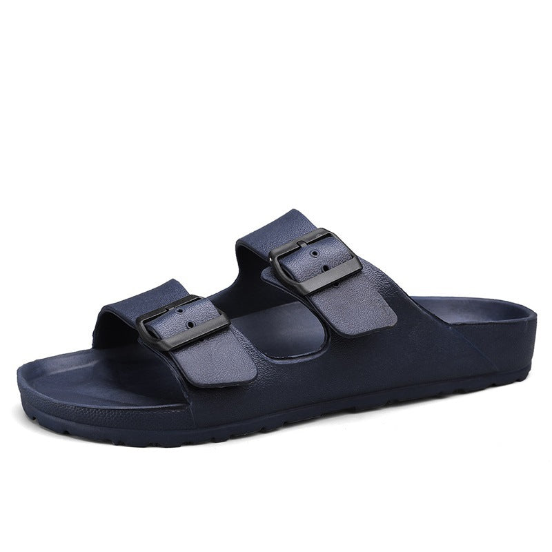 Sandales homme – Bout ouvert – Brides réglables à boucle – Semelle épaisse confort