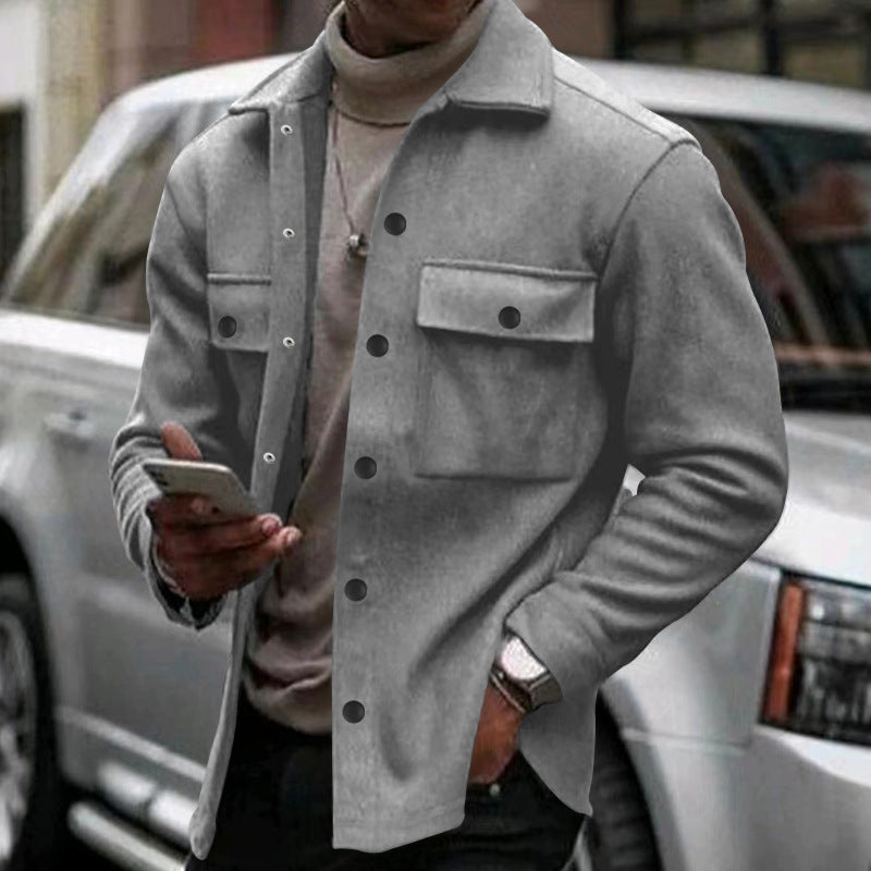 Veste Surchemise Homme – Coupe Décontractée – Coton ou Laine – Poches à Rabat