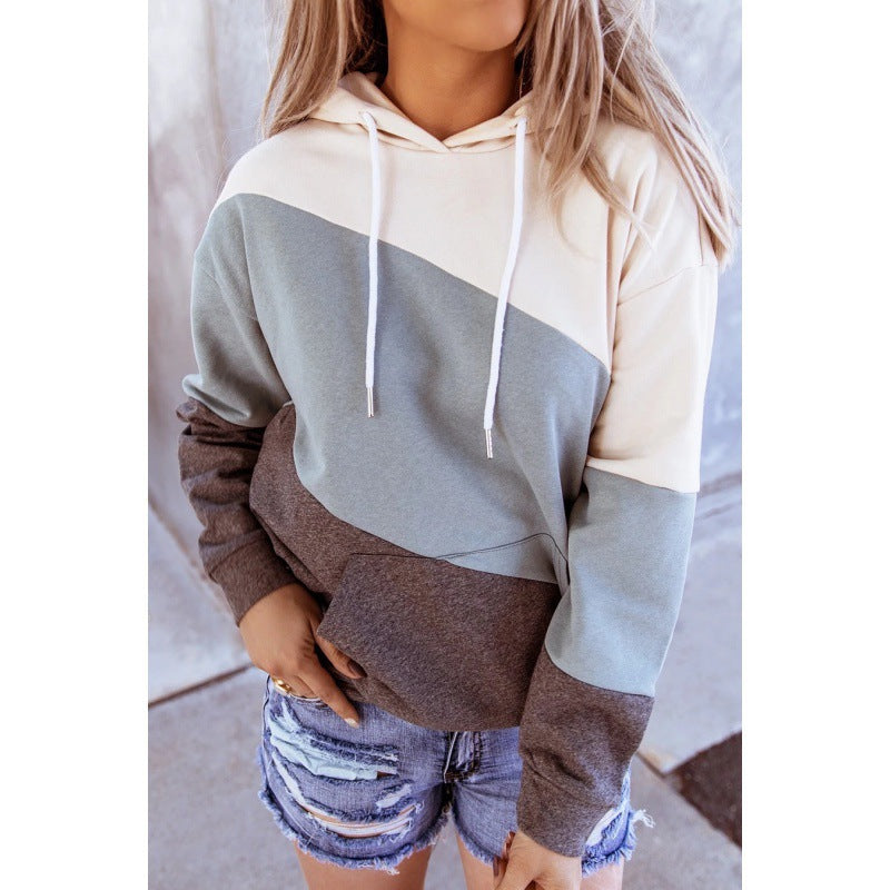 Sweat à capuche femme – Coupe ample – Coton – Manches longues – Motif tie-dye