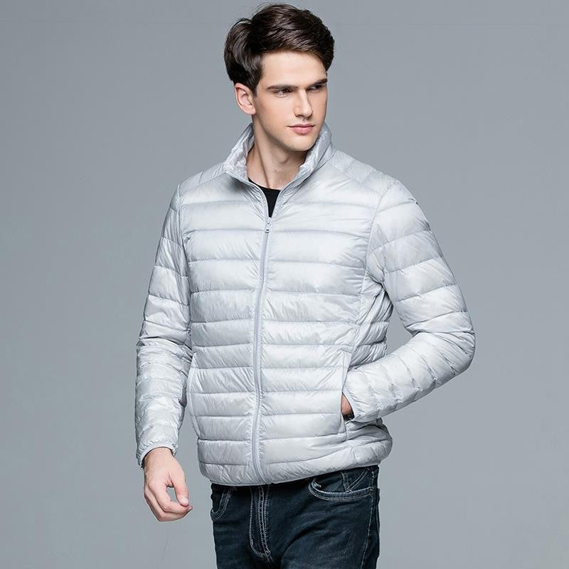 Veste matelassée homme – Coupe slim – Légère – Respirante – Col montant zip