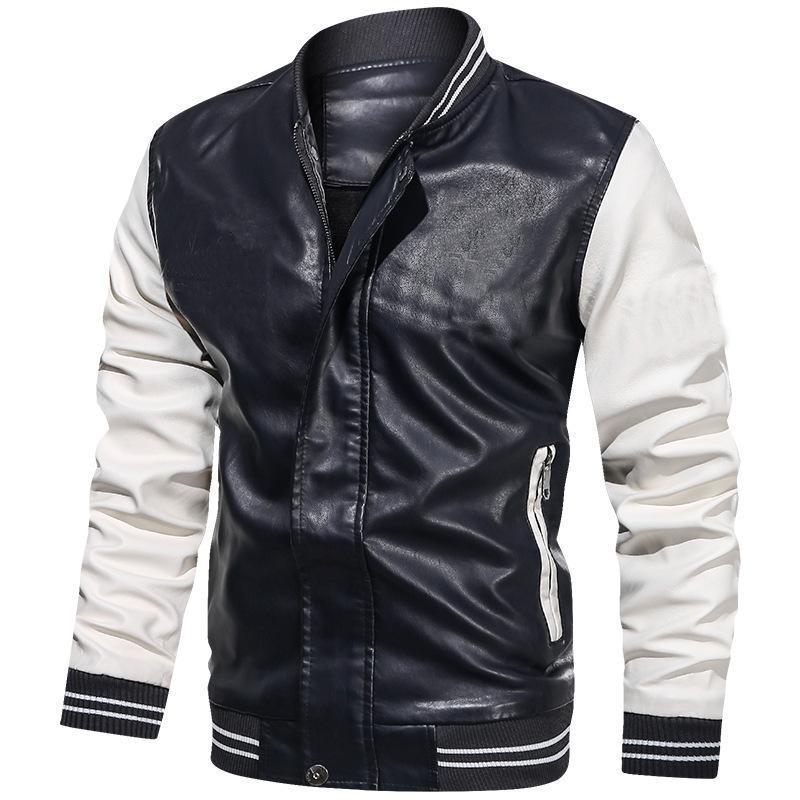 Veste homme casual – Coupe structurée – Col montant – Fermeture zippée – Poches zippées