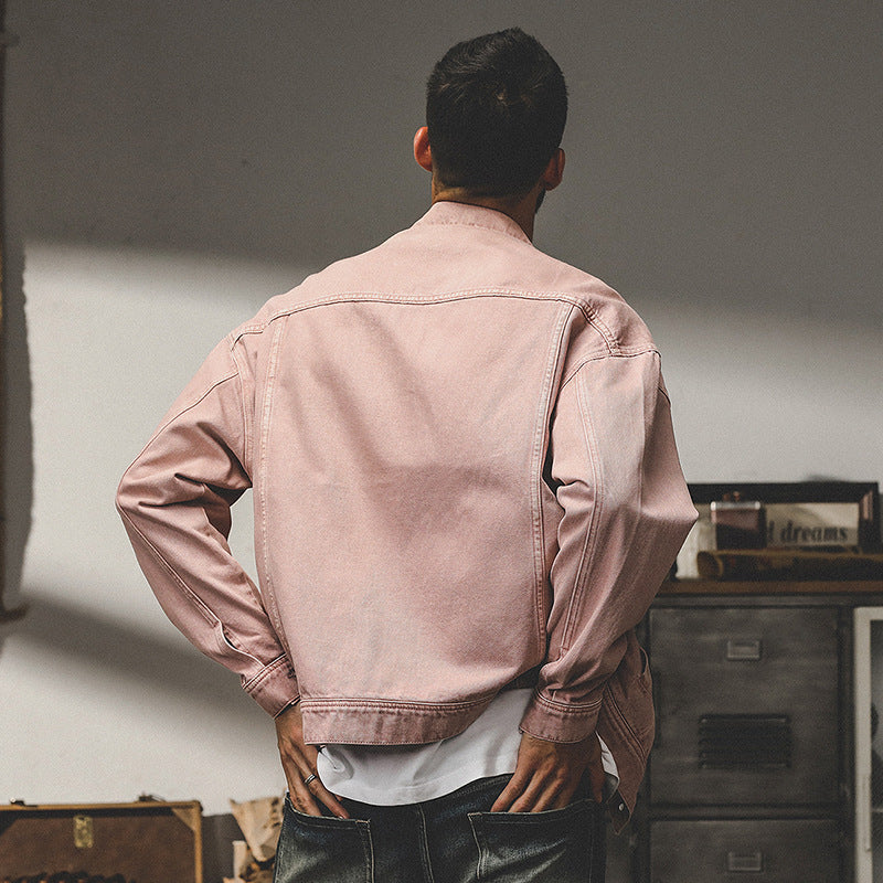 Veste en jean homme – Coupe décontractée – Fermeture boutonnée – Poches à rabat