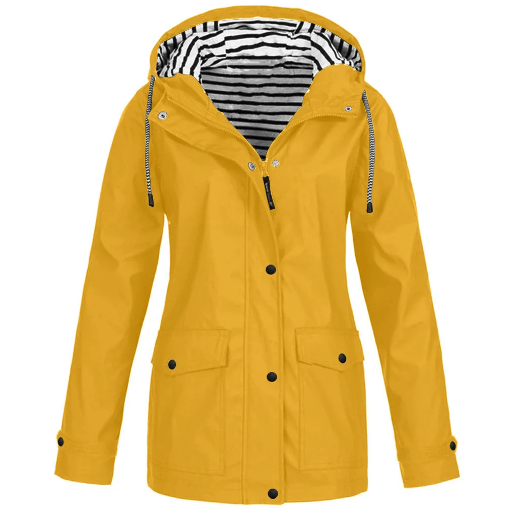 Veste homme extérieure – Imperméable – Coupe droite – Capuche ajustable