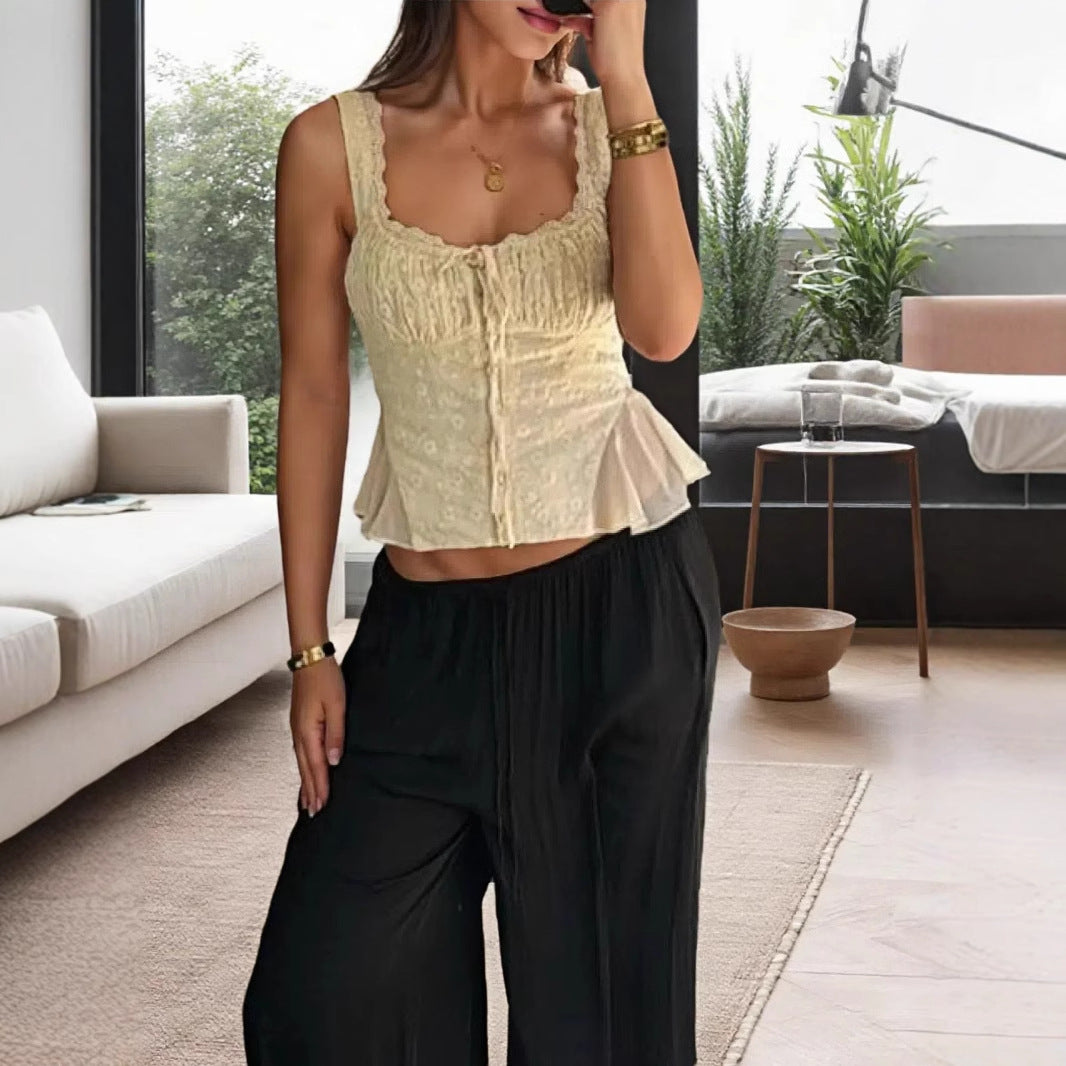 Ensemble Femme Top Épaules Dénudées en Dentelle + Jupe Sirène – Coupe Ajustée Élégante