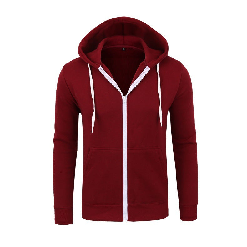 Veste sweat à capuche homme – Coupe régulière – Coton – Zip intégral – Style décontracté