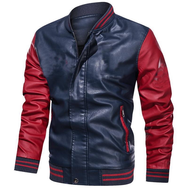 Veste homme casual – Coupe structurée – Col montant – Fermeture zippée – Poches zippées