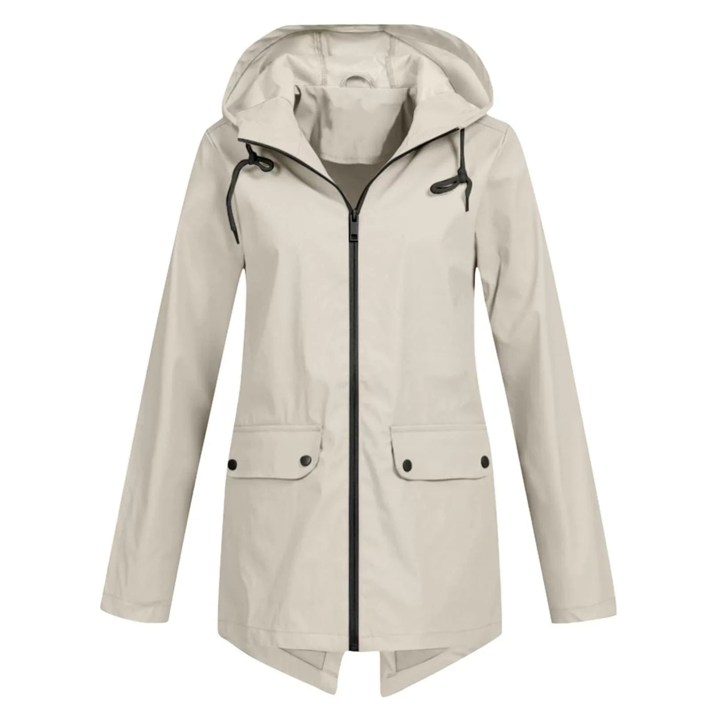 Veste coupe-vent femme – Coupe décontractée – Capuche réglable – Imperméable légère