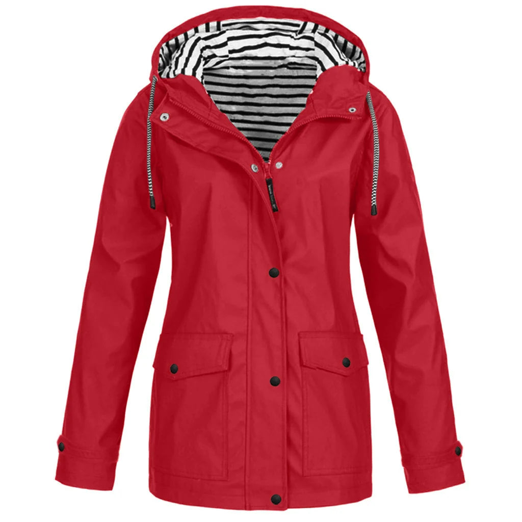 Veste homme extérieure – Imperméable – Coupe droite – Capuche ajustable