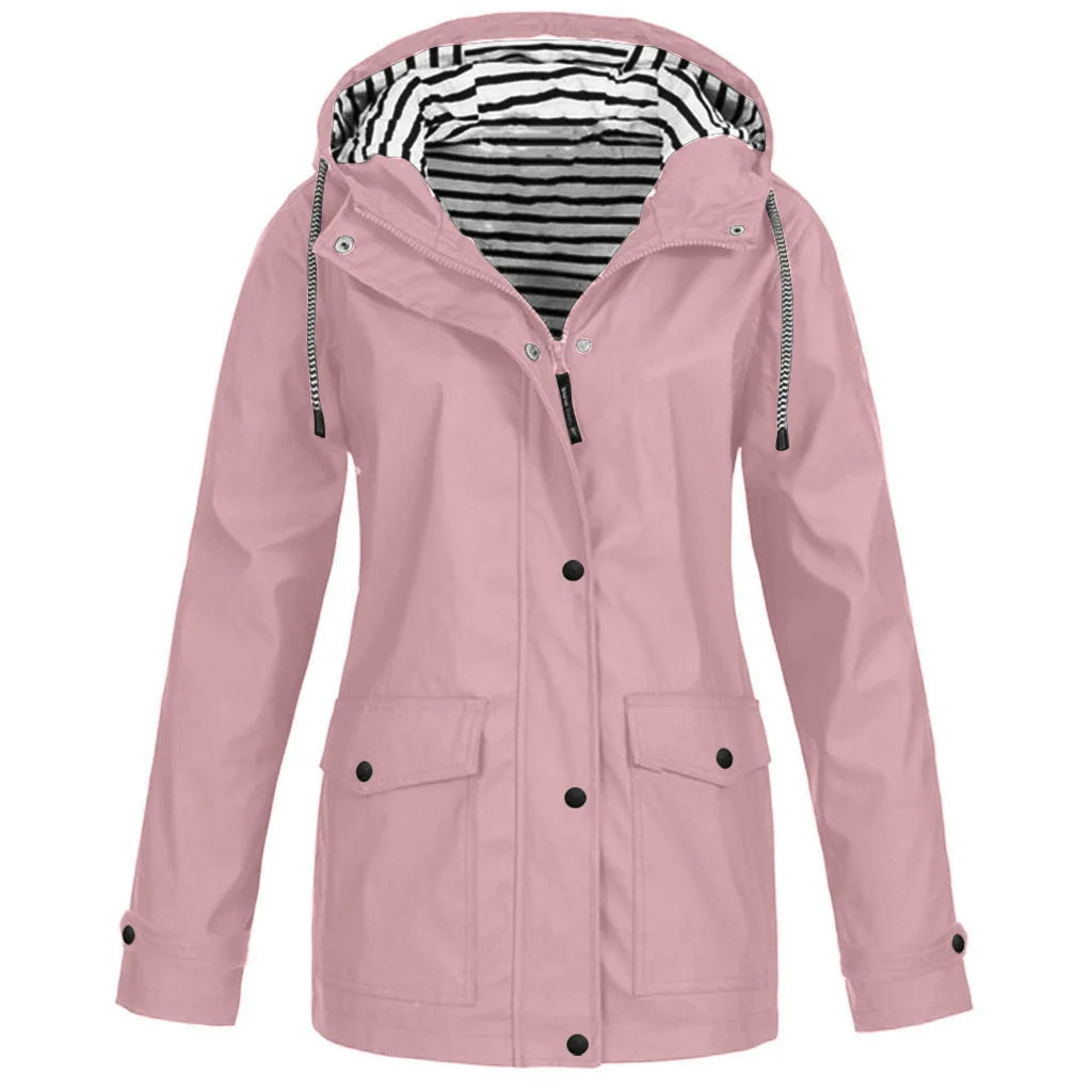 Veste homme extérieure – Imperméable – Coupe droite – Capuche ajustable