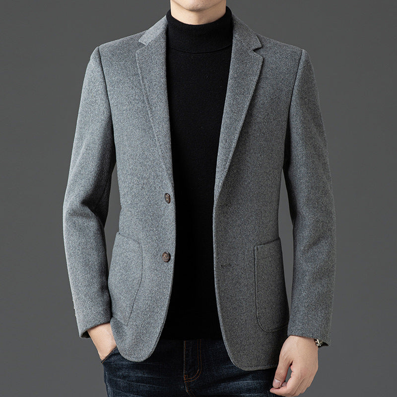 Blazer homme – Coupe cintrée – Laine – Revers cranté – Fermeture deux boutons