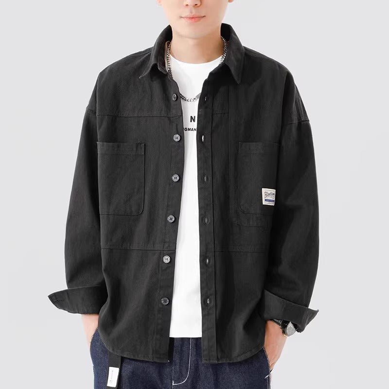 Veste Surchemise Homme – Coton Respirant – Coupe Relax – Poches Utilitaires