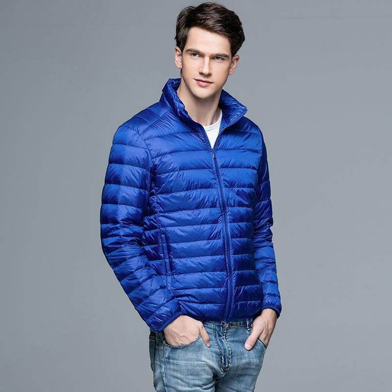 Veste matelassée homme – Coupe slim – Légère – Respirante – Col montant zip