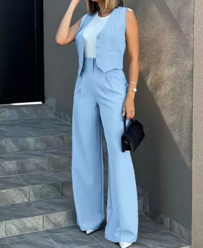 Gilet femme – Coupe cintrée – Boutonnage classique – Style habillé structuré
