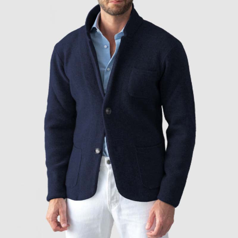 Veste blazer homme – Coupe slim – Laine respirante – Revers cranté – Style décontracté