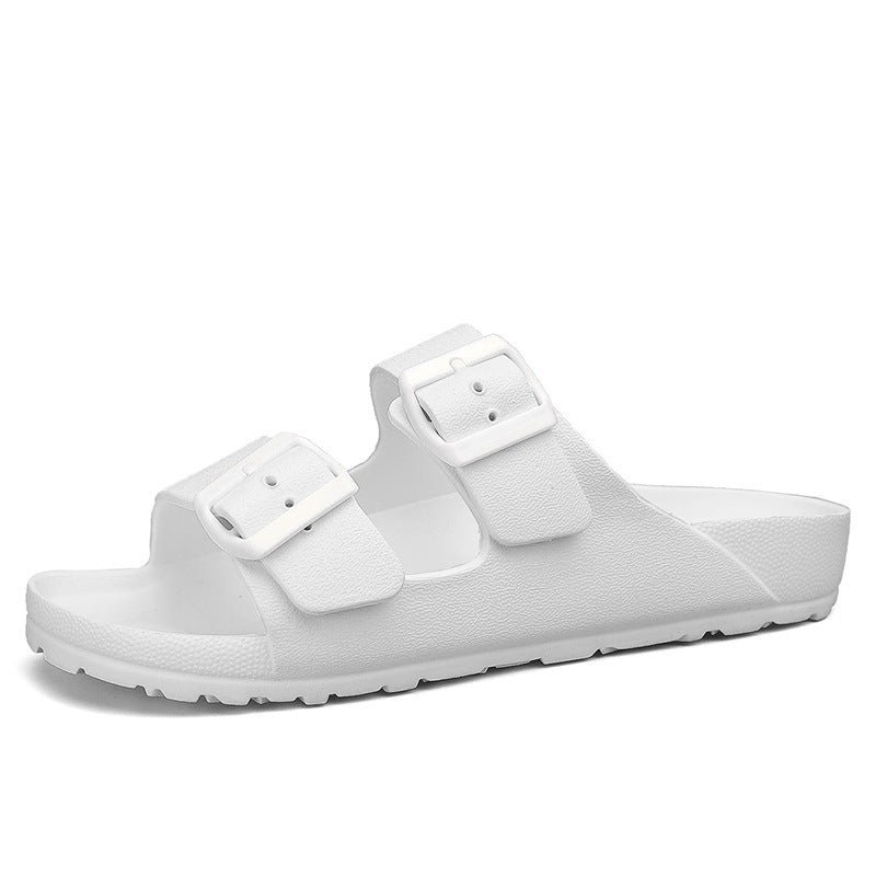 Sandales homme – Bout ouvert – Brides réglables à boucle – Semelle épaisse confort