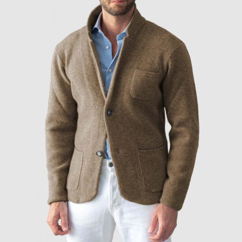Veste blazer homme – Coupe slim – Laine respirante – Revers cranté – Style décontracté