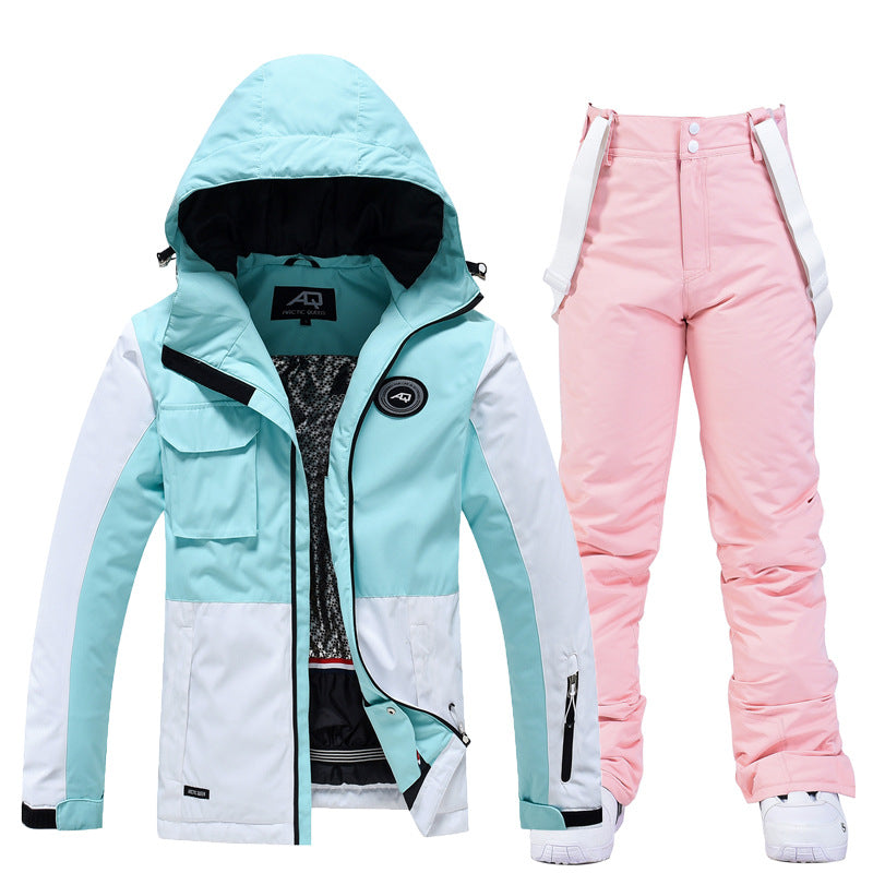 Combinaison de ski femme – Imperméable – Coupe ajustable – Capuche et bretelles amovibles