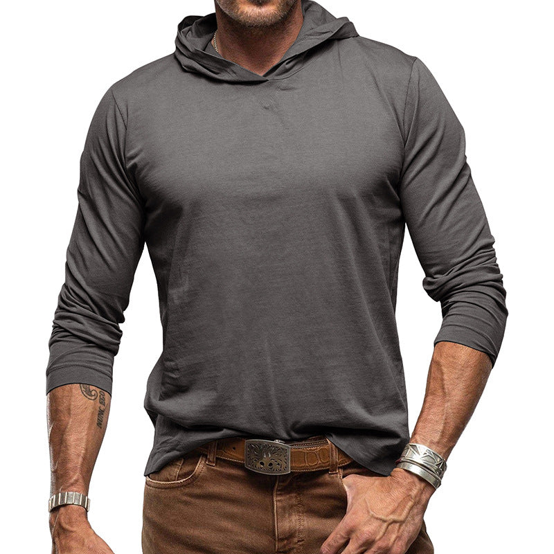 T-shirt à Capuche Homme – Coton – Coupe Décontractée – Manches Longues Casual