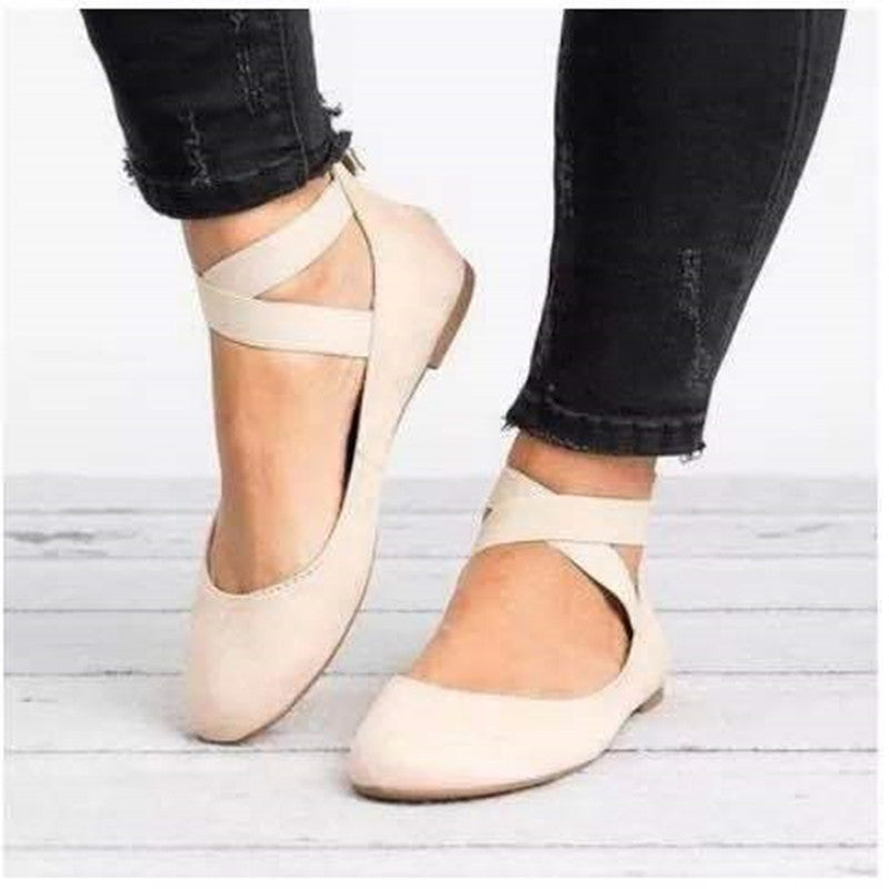 Ballerines femme – Suédine douce – Bride élastique – Bout rond – Coupe basse