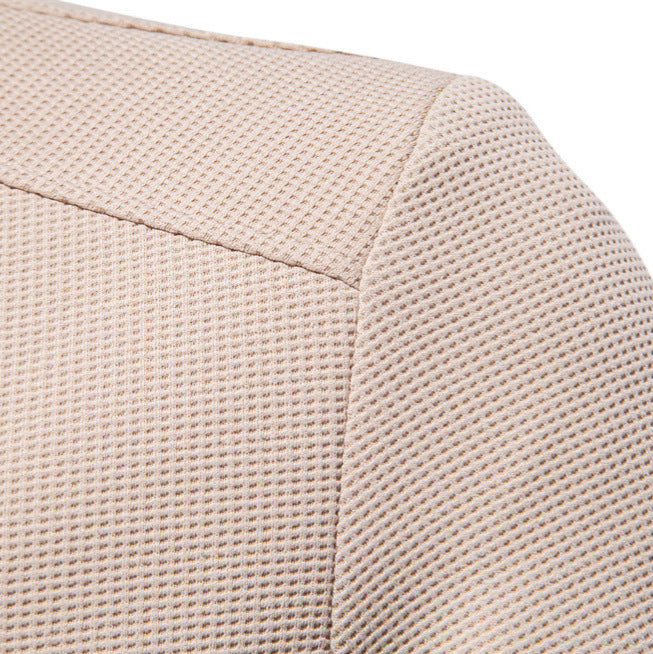 Blouson homme – Coupe slim – Tissu texturé – Fermeture zippée – Finitions côtelées