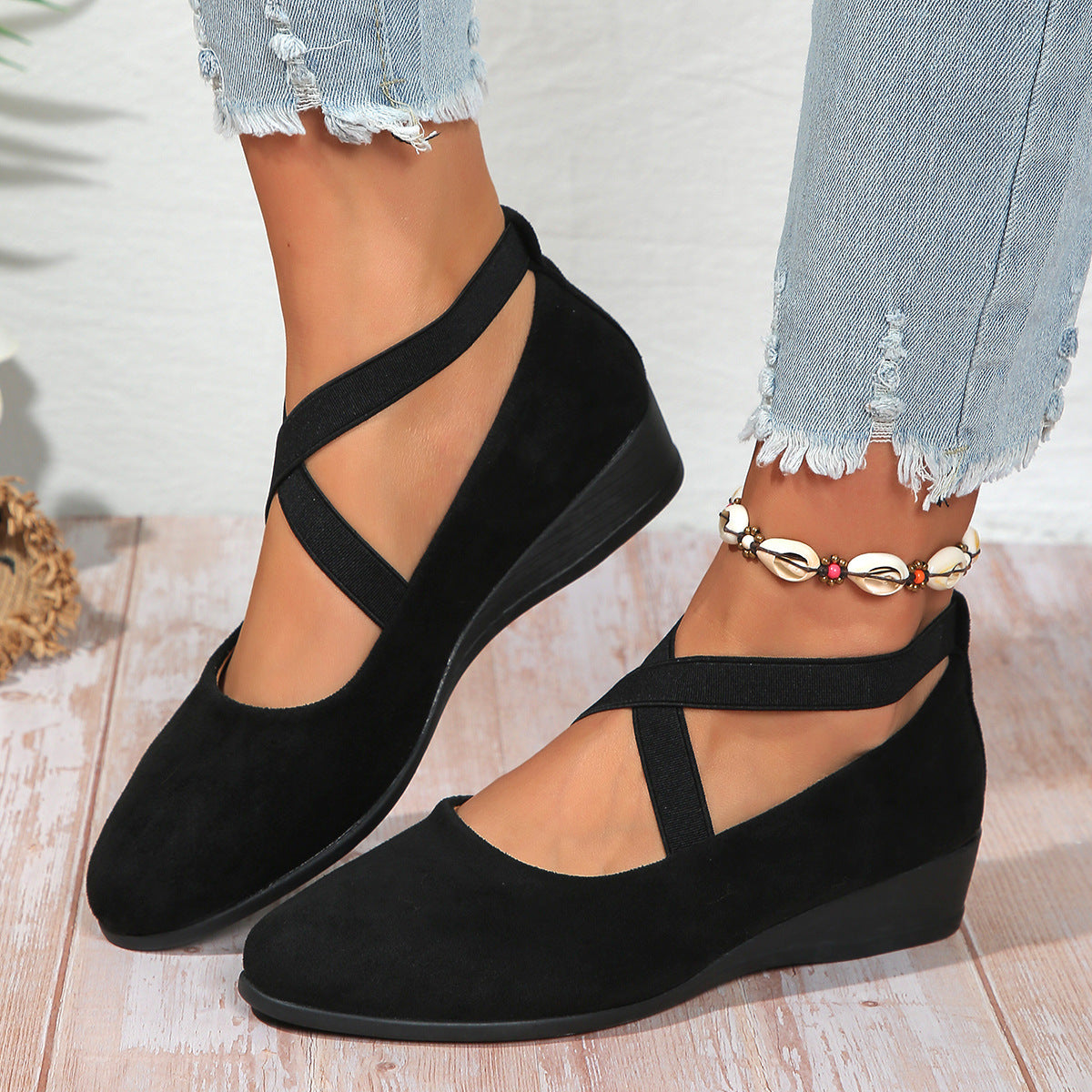 Ballerines femme - Bout pointu - Brides élastiques - Confort chic et tendance