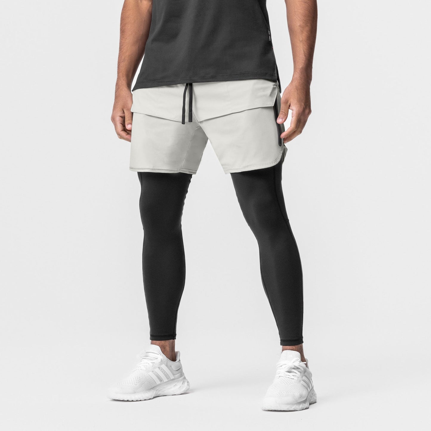 Short de sport homme – Coupe décontractée – Tissu respirant – Poches zippées