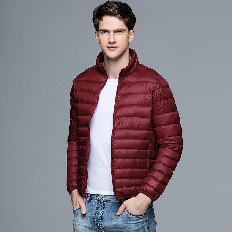 Veste matelassée homme – Coupe slim – Légère – Respirante – Col montant zip