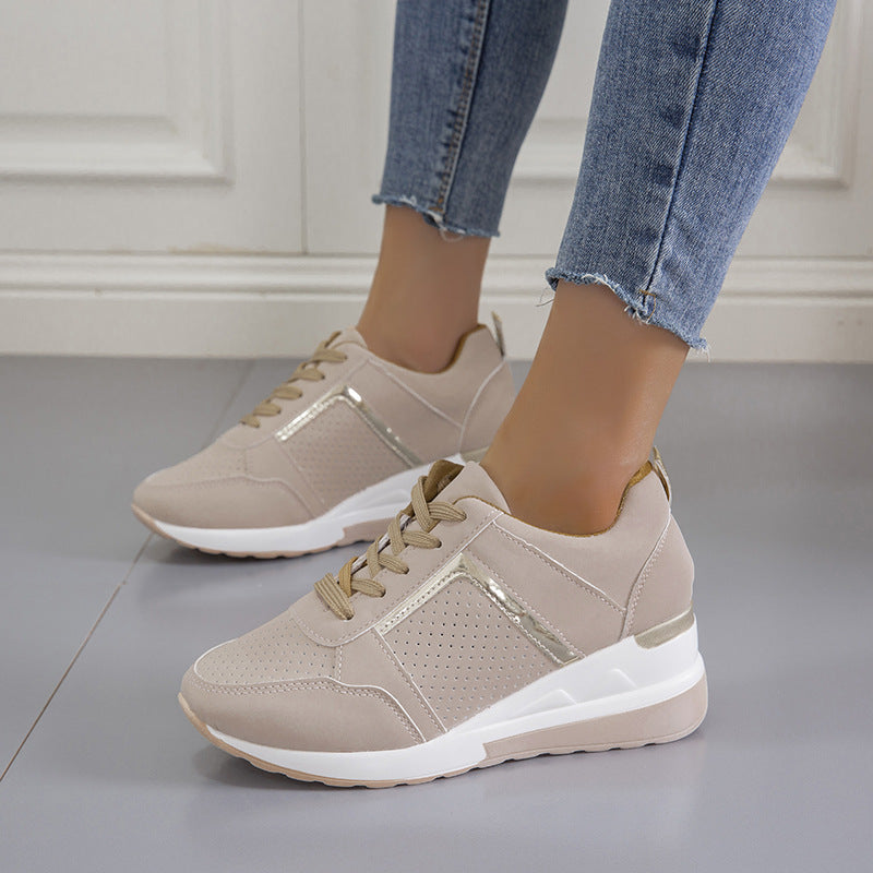 Baskets pour femme - Légères avec détails dorés - Design respirant