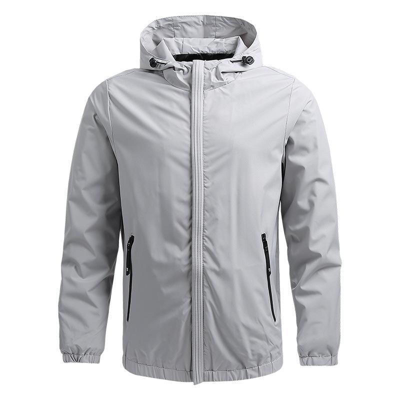 Veste à capuche homme – Coupe régulière – Imperméable – Fermeture zippée – Poches sécurisées