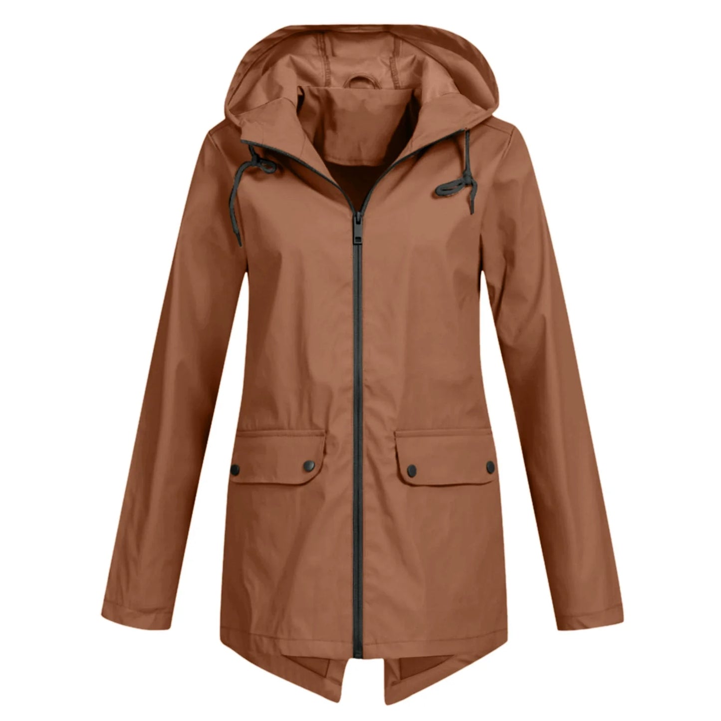 Veste coupe-vent femme – Coupe décontractée – Capuche réglable – Imperméable légère