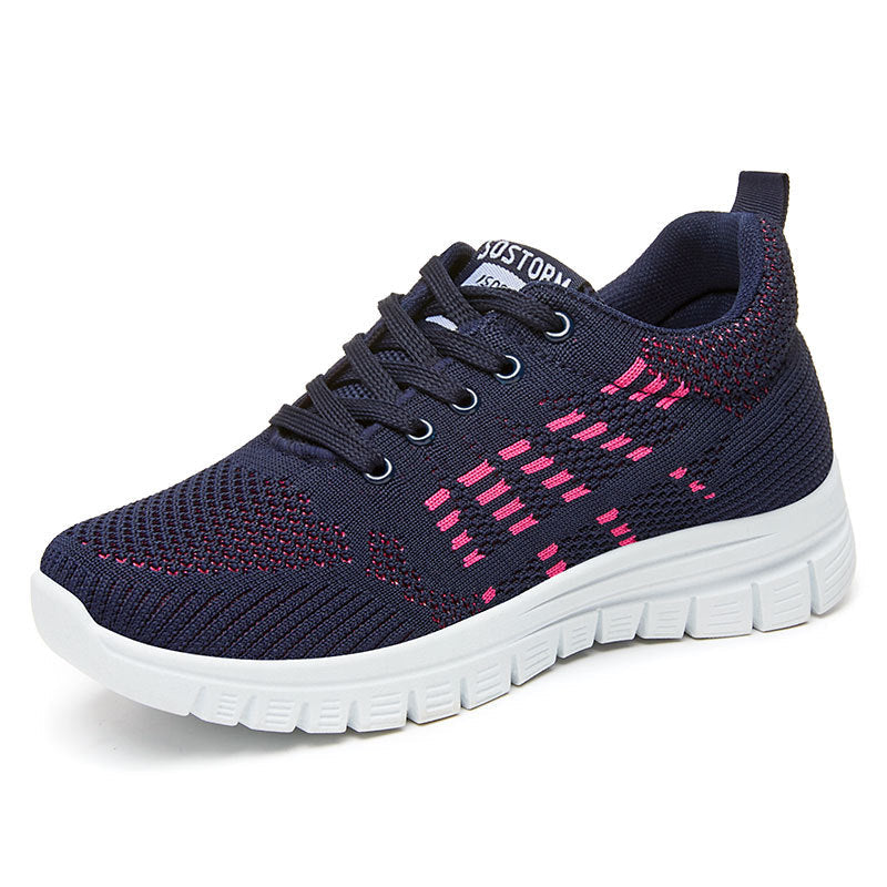 Baskets femme – Tricot respirant – Semelle amortie – Coupe sportive légère
