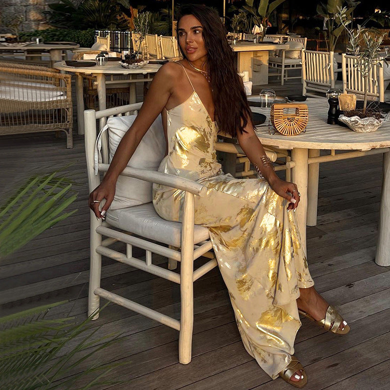 Robe Slip Femme – Satin Luxe – Dos Nu – Bretelles Fines – Coupe Longue Ajustée
