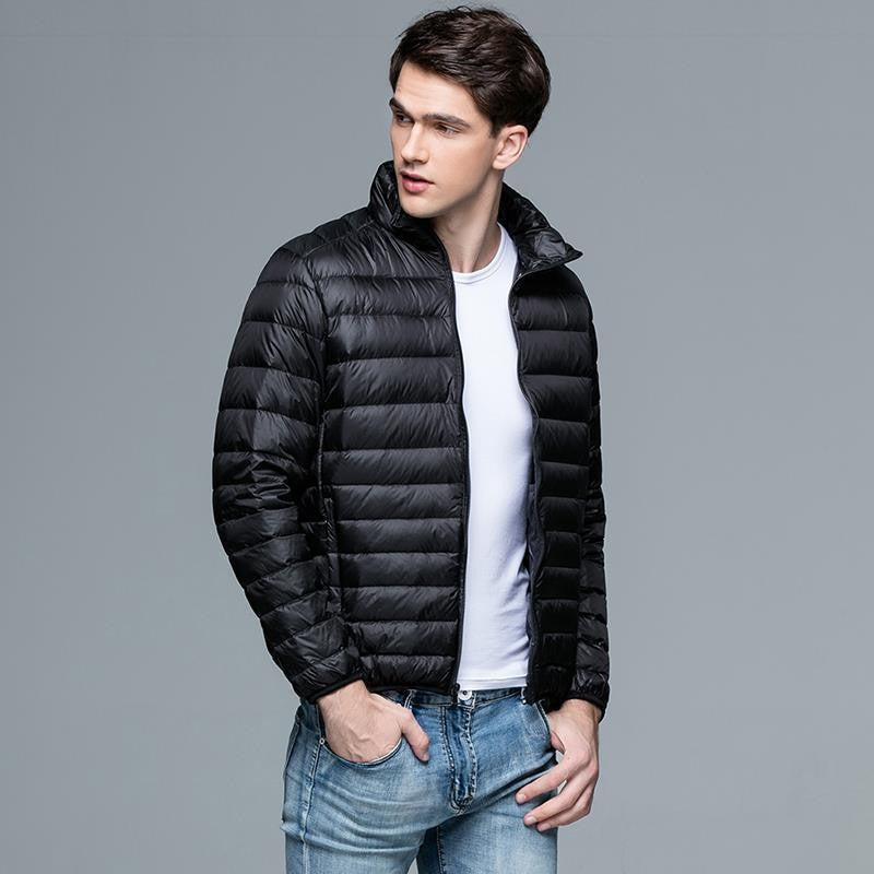 Veste matelassée homme – Coupe slim – Légère – Respirante – Col montant zip