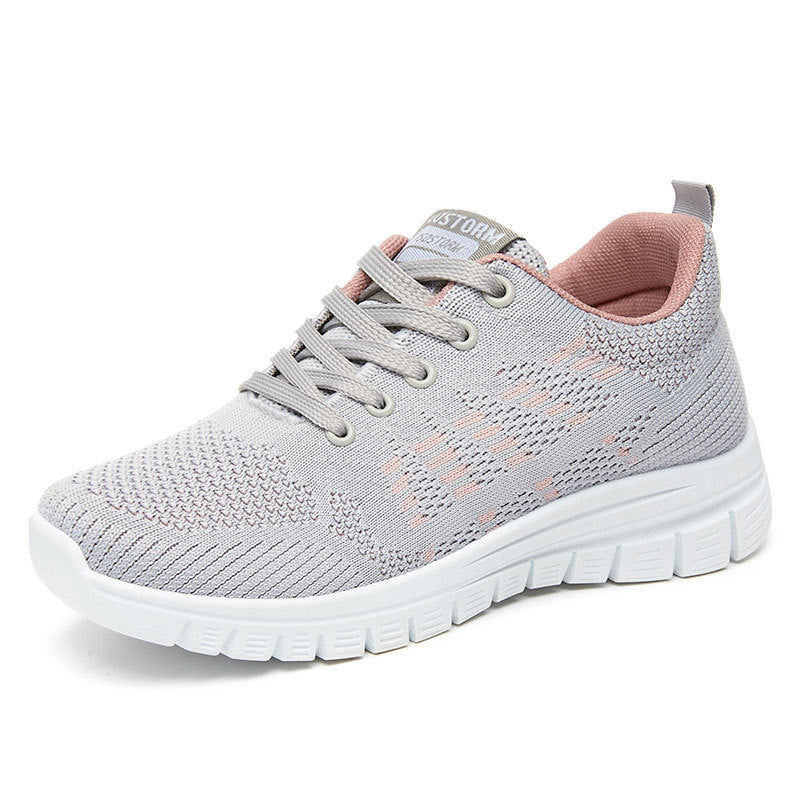 Baskets femme – Tricot respirant – Semelle amortie – Coupe sportive légère