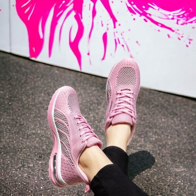 Baskets Femme - Respirantes en Mesh - Confort Amorti - Lacets Ajustables