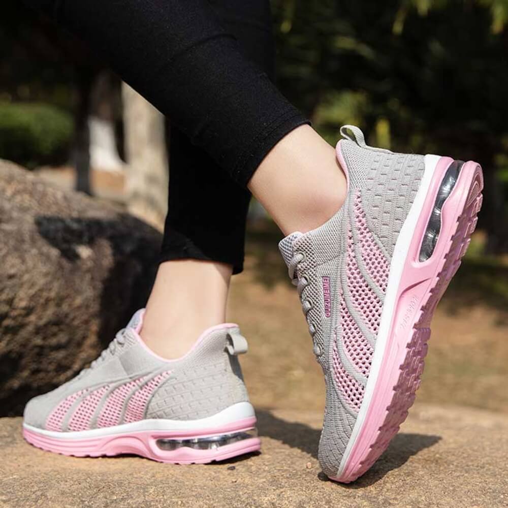 Baskets Femme - Respirantes en Mesh - Confort Amorti - Lacets Ajustables