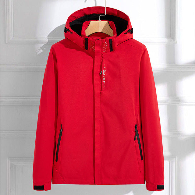 Veste imperméable femme – Capuche réglable – Fermeture zippée – Coupe mi-longue