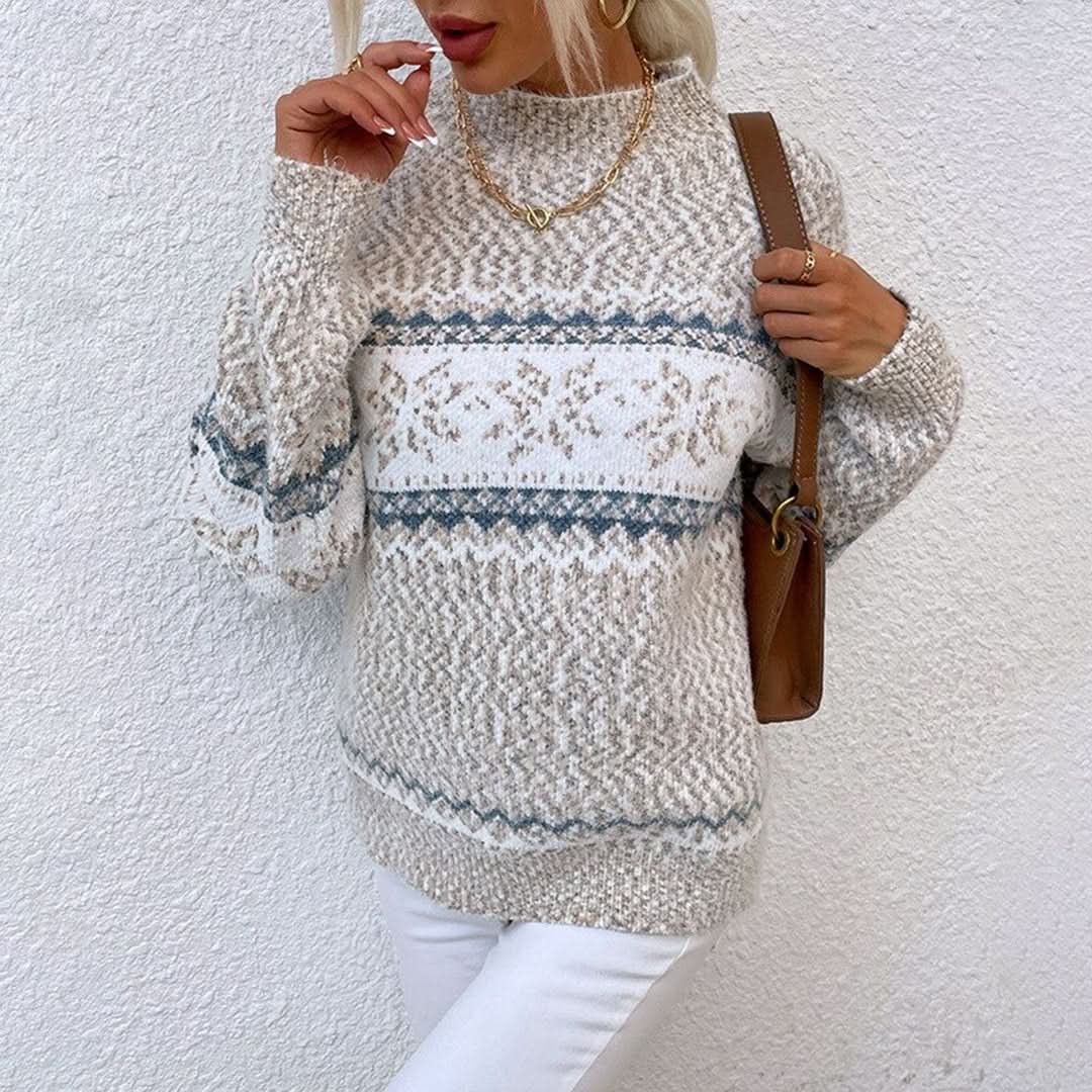 Confortable, Élégant, Festif Pull Flocon de Neige pour Femmes