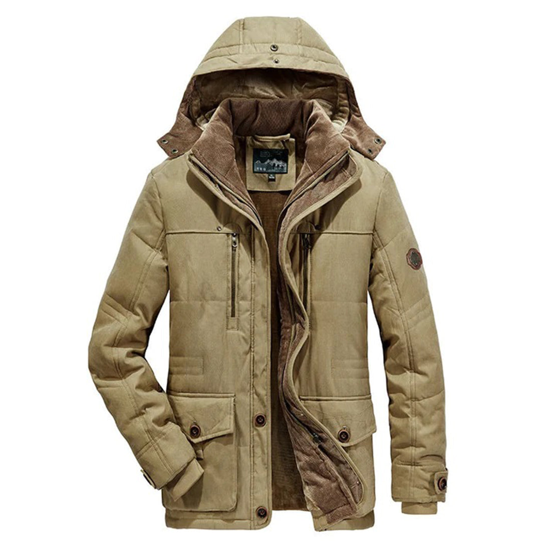 Veste homme – Coupe régulière – Doublure polaire – Capuche amovible – Déperlant