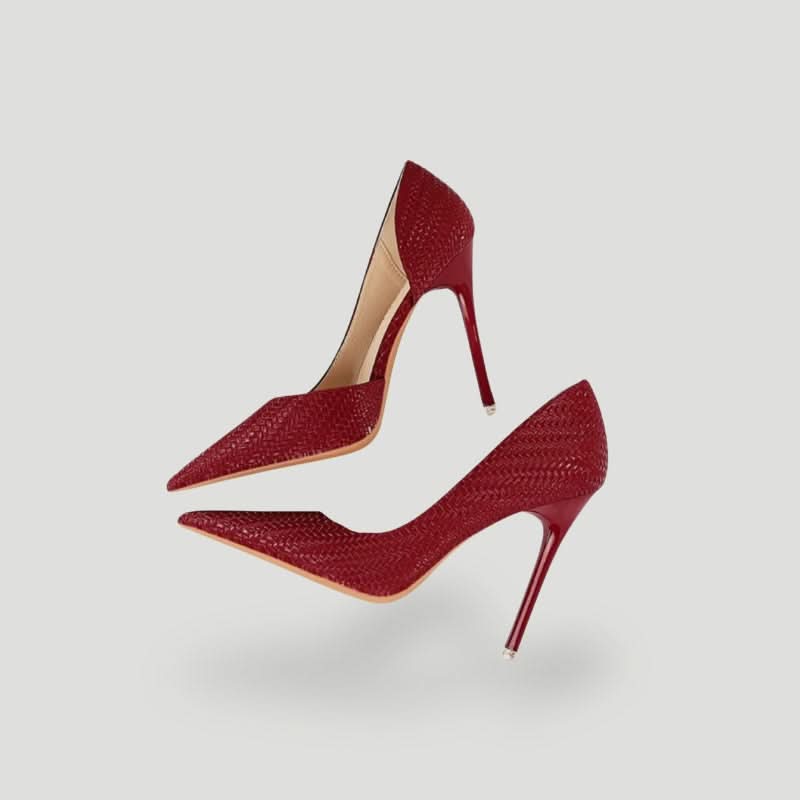 Escarpins Femme - Talon Aiguille - Bout Pointu - Motif Effet Serpent Élégant
