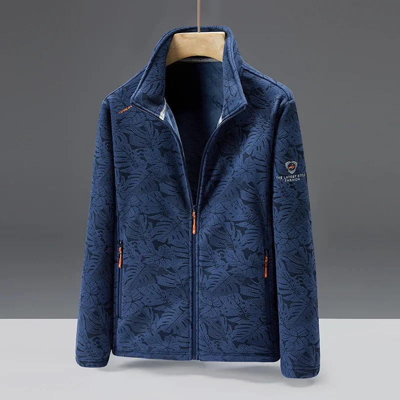 Veste polaire homme – Coupe standard – Col montant – Poches zippées – Texture douce