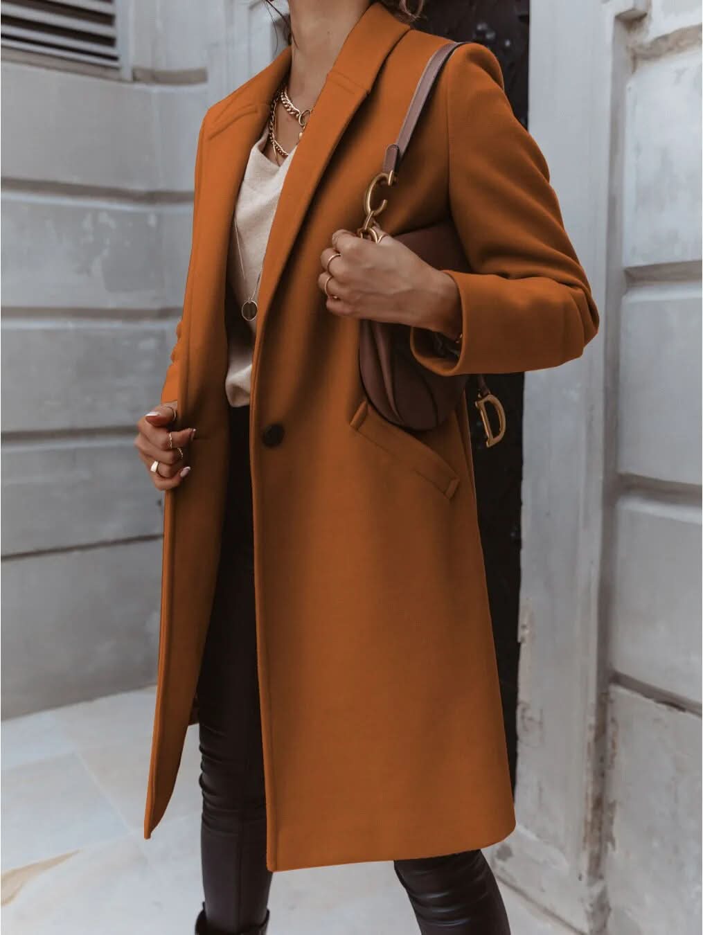 Veste d'hiver élégante, intemporelle et confortable pour femme