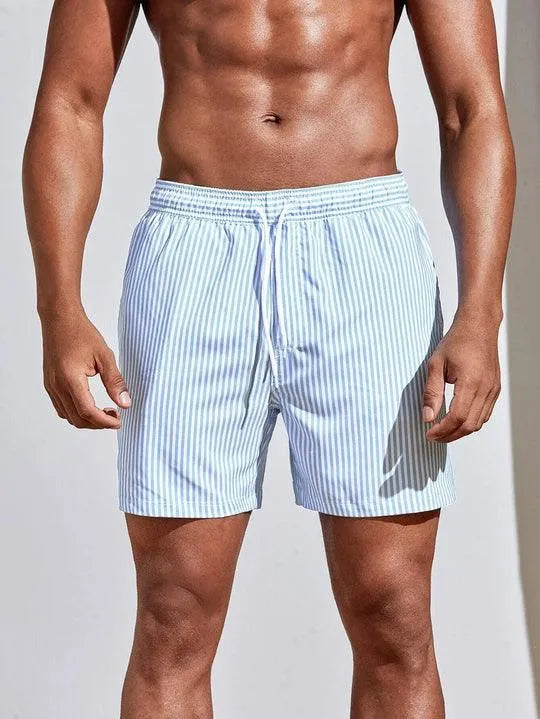 Short de Bain Homme - Séchage Rapide - Taille Élastique avec Cordon - Coupe Confortable
