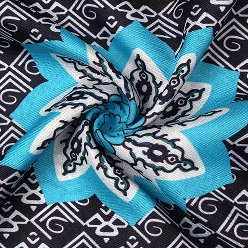 Robe Tunique Femme – Col V – Manches Amples – Tissu Léger – Motifs Bohèmes