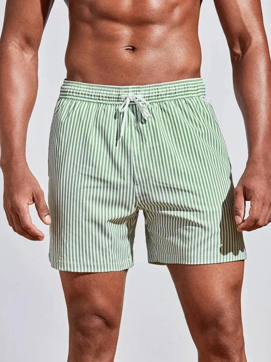Short de Bain Homme - Séchage Rapide - Taille Élastique avec Cordon - Coupe Confortable