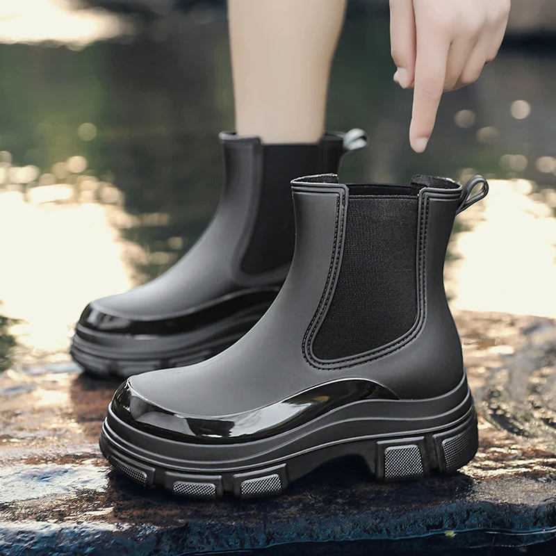 Bottes courtes femme – Imperméables – Enfilage facile – Semelle antidérapante